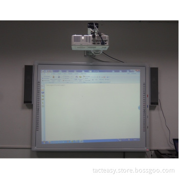 Infrared Interactive Whiteboard with Loud Speaker Four Users Writing